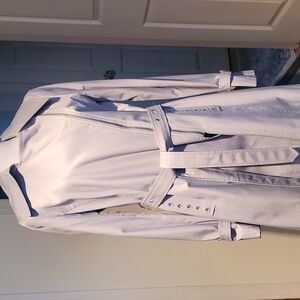 Via Spiga Elegant Gray Women's Trench Coat Medium